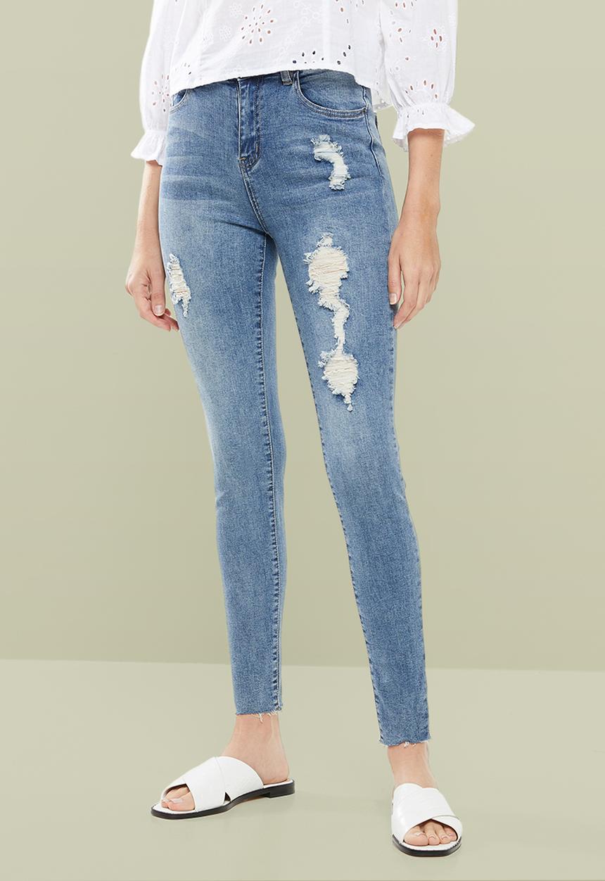 Superbalist - Ripped skinny jeans - blue 