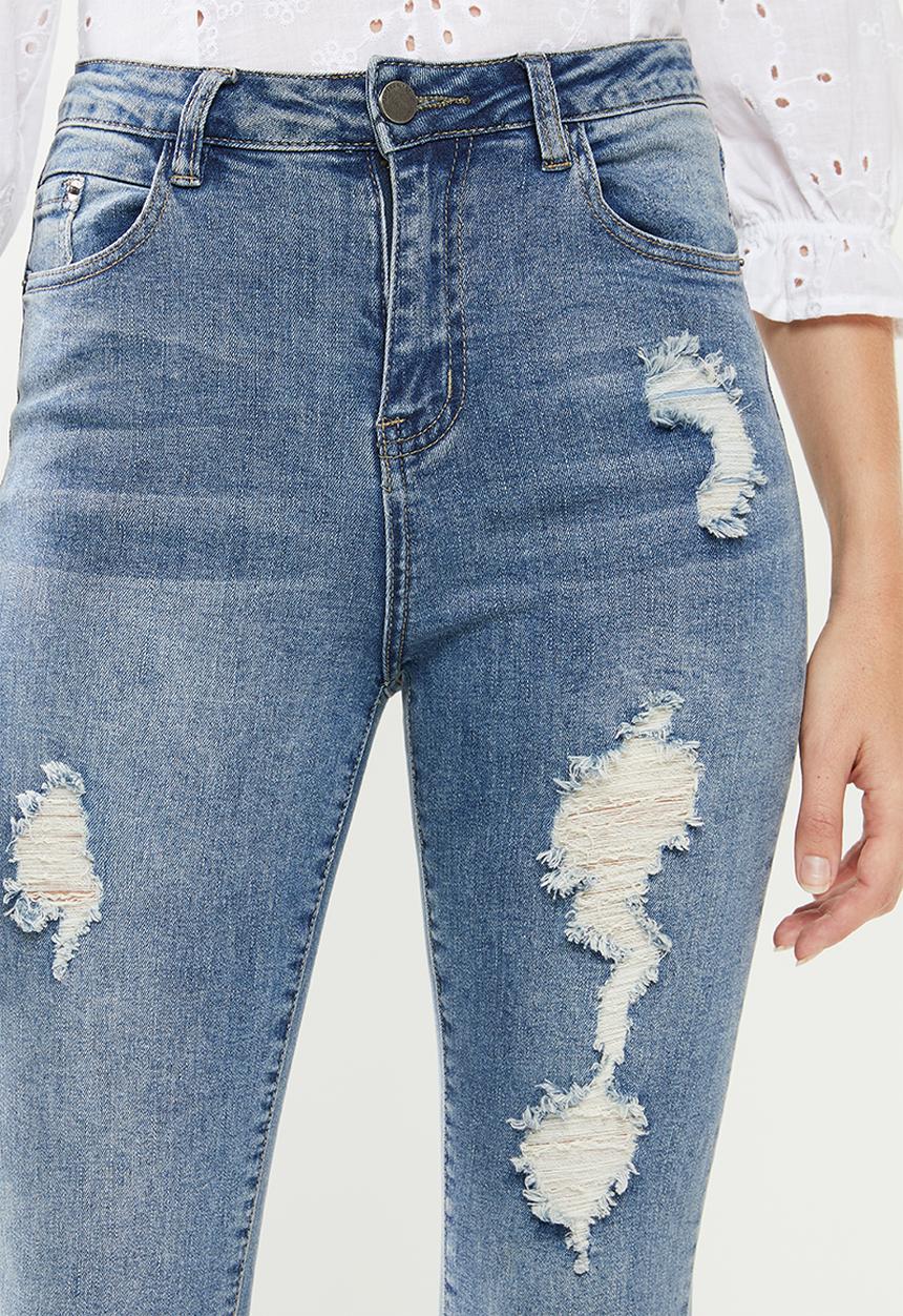 Superbalist - Ripped skinny jeans - blue 