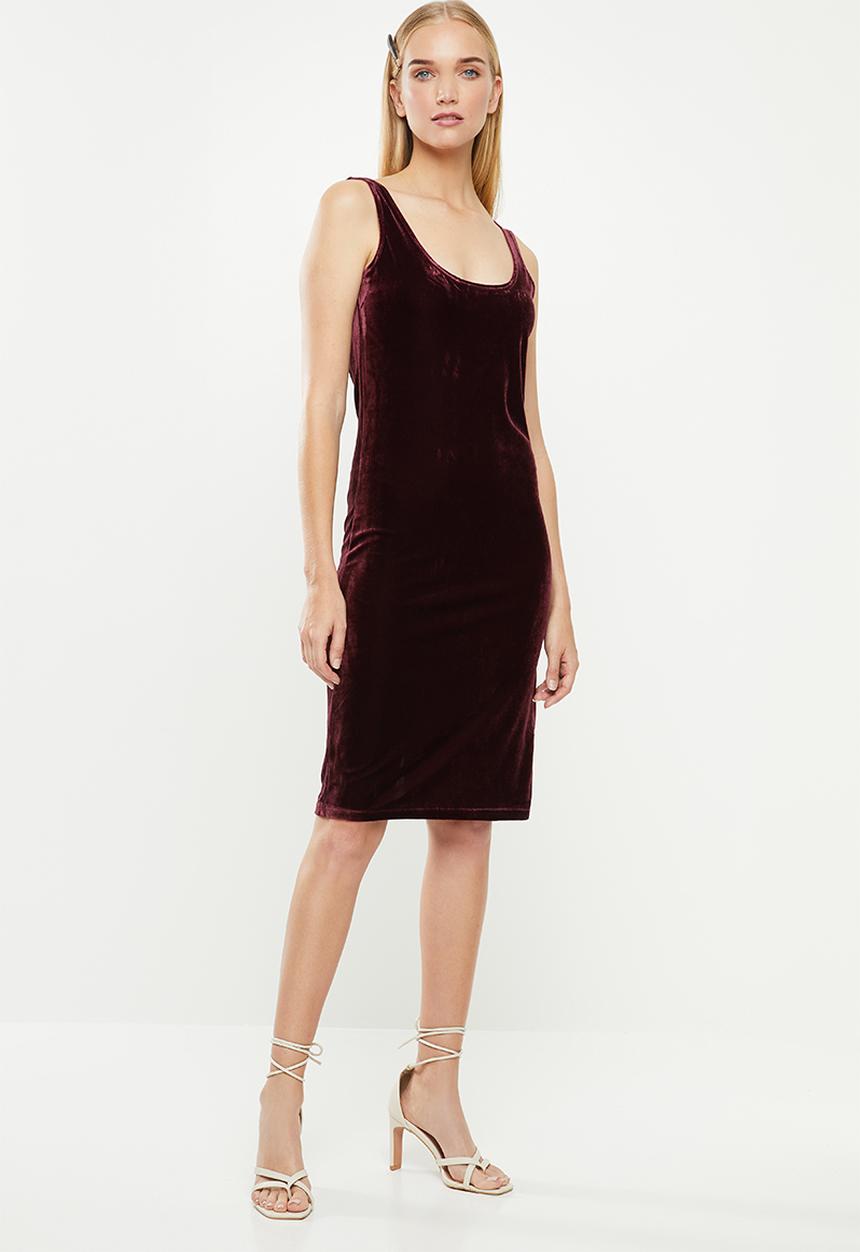 Cotton On - Kylie scooped bodycon dress - burgundy