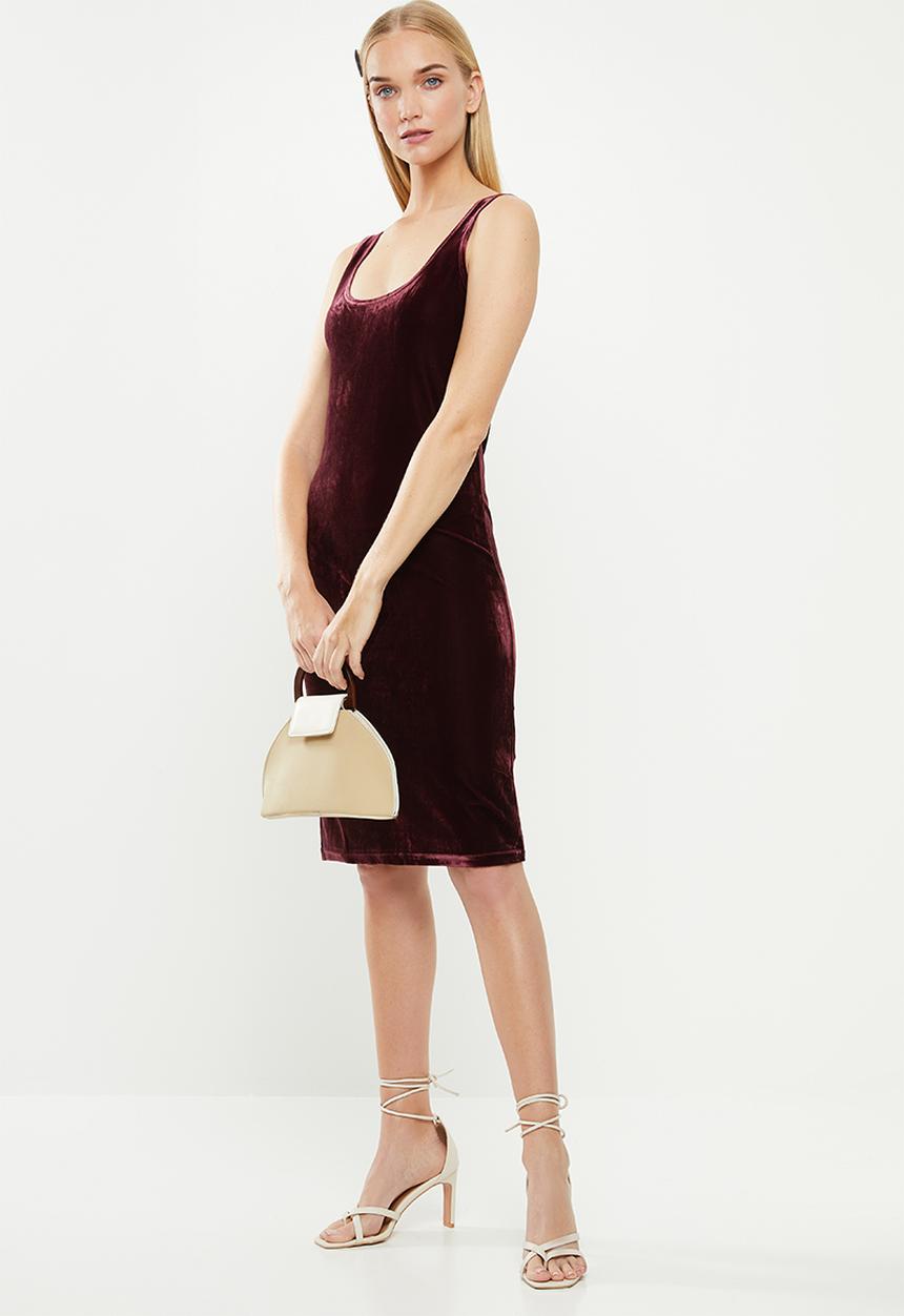 Cotton On - Kylie scooped bodycon dress - burgundy