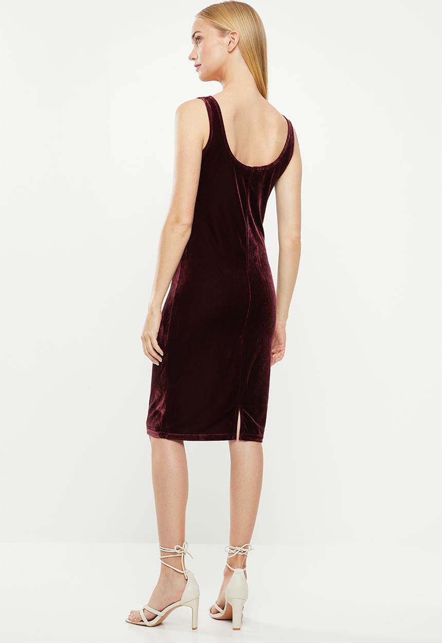 Cotton On - Kylie scooped bodycon dress - burgundy