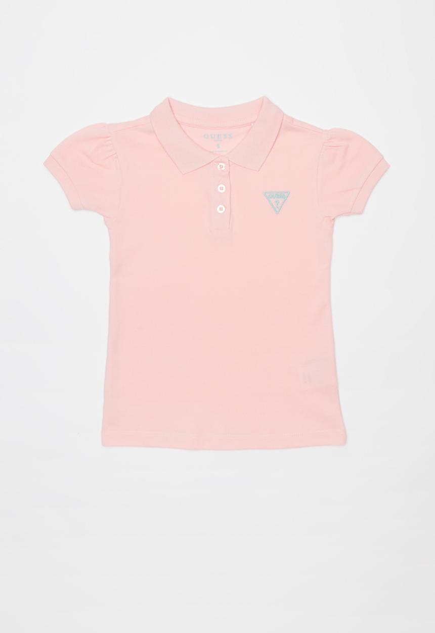GUESS - Short sleeve classic guess polo - pink