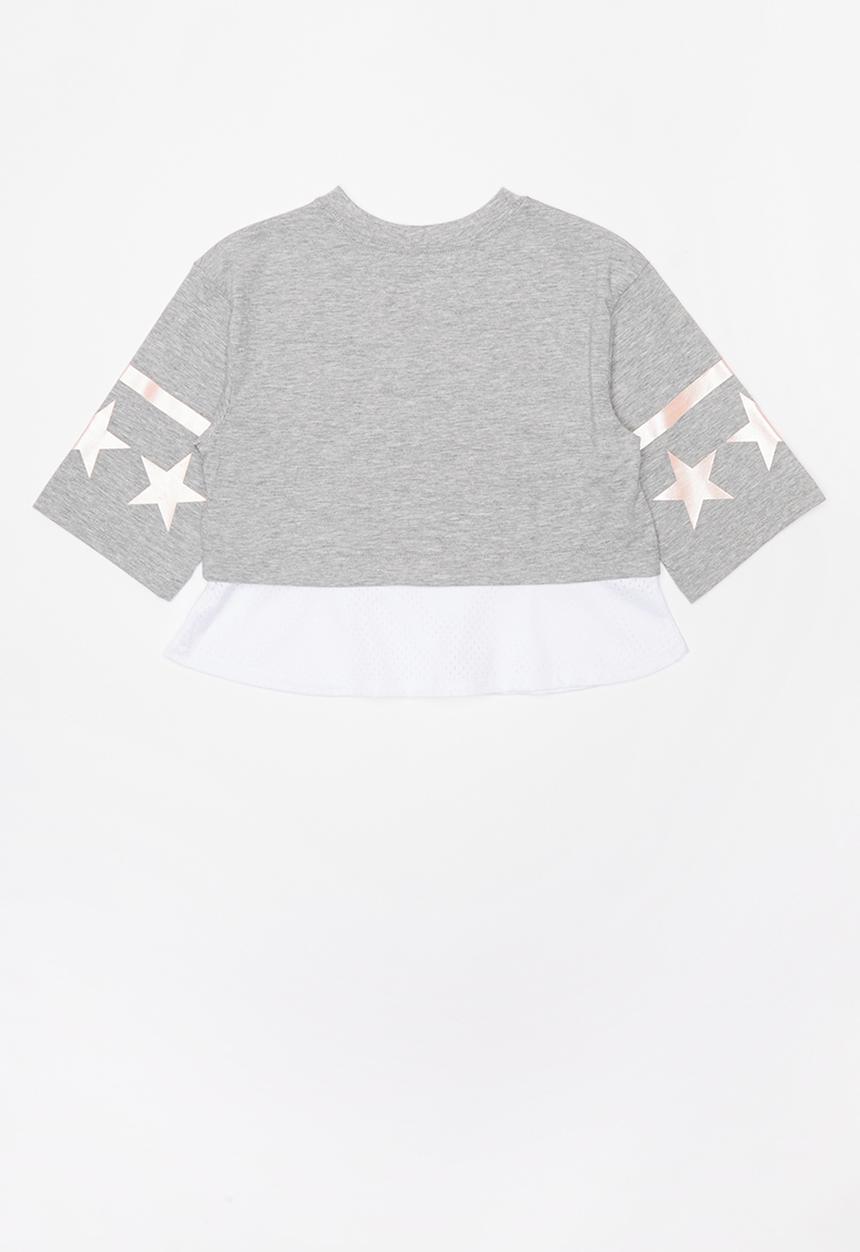 Converse - Converse All Star peplum knit top - grey