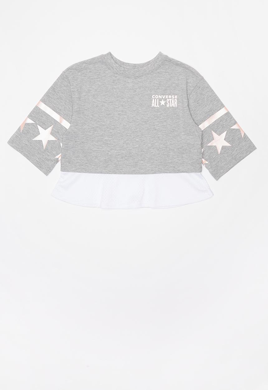 Converse - Converse All Star peplum knit top - grey