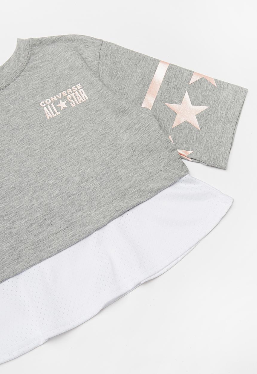 Converse - Converse All Star peplum knit top - grey