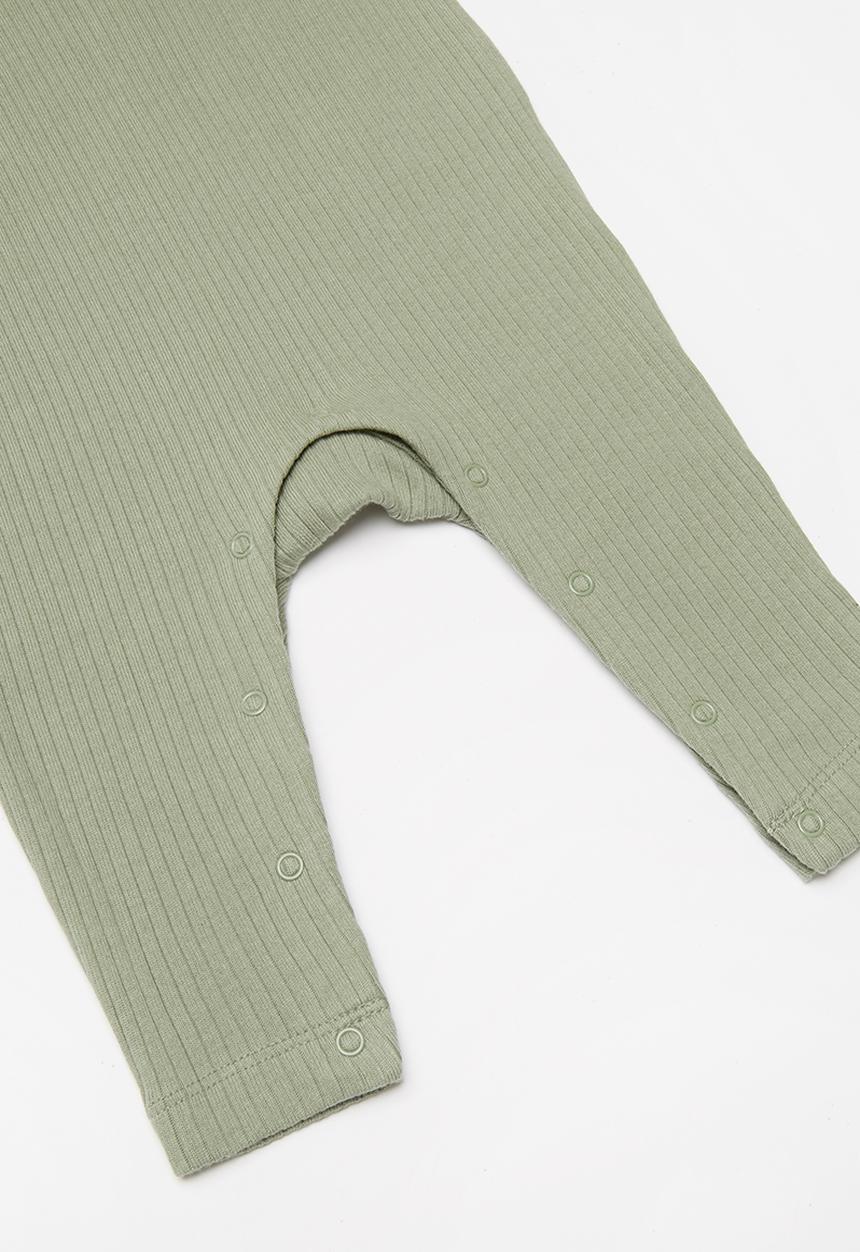 Cotton On - The sleeveless long leg rib romper - green
