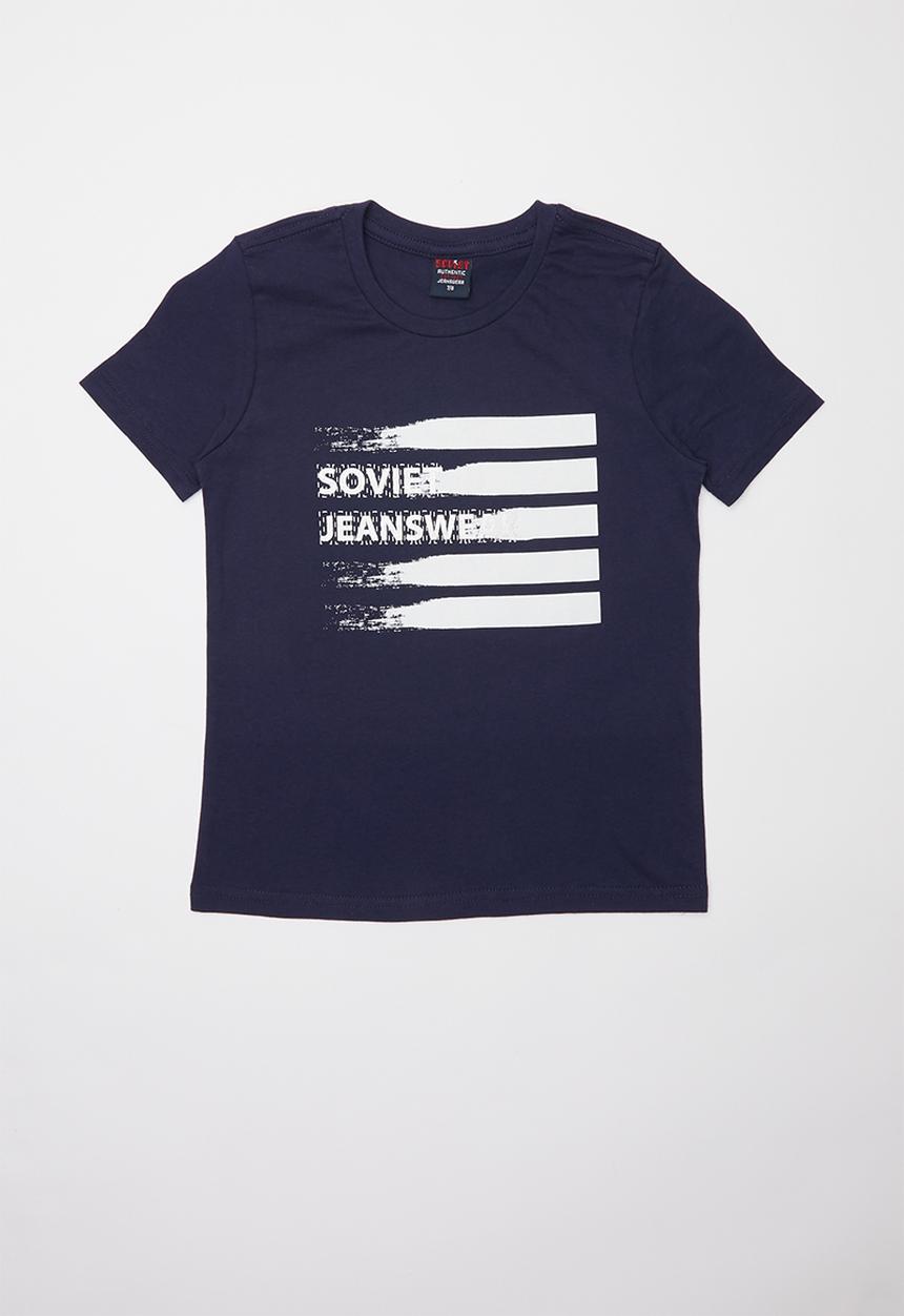 SOVIET - B orazio boys short sleeve logo tee - navy
