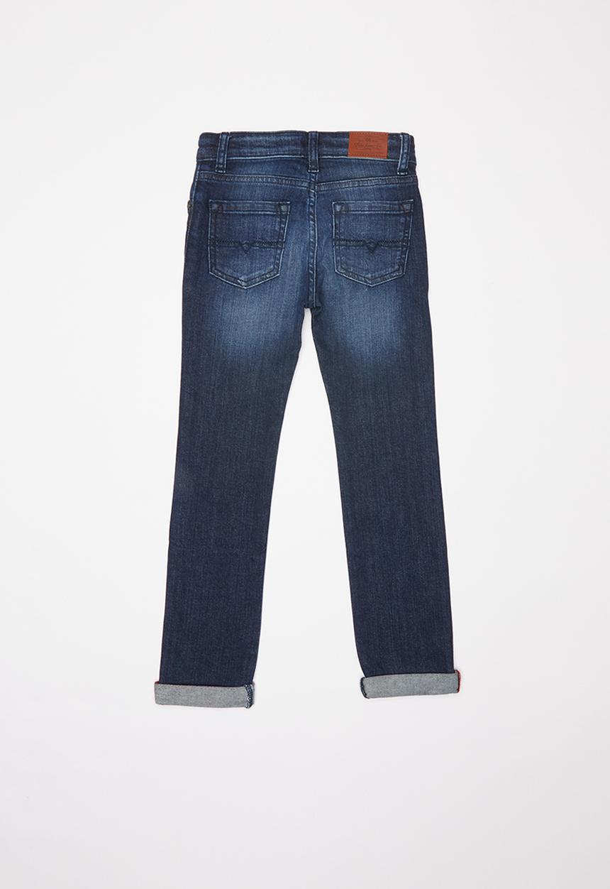 POLO - Liam distressed slim fit jean - blue