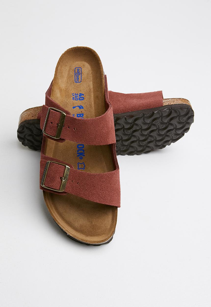Birkenstock - Arizona sfb suede leather narrow - burgundy