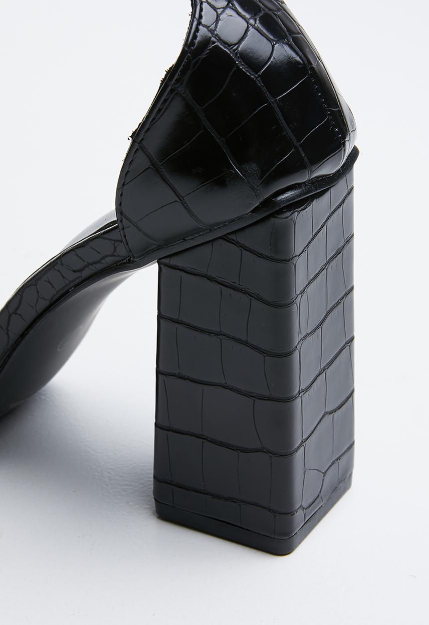 Superbalist - Croc barely there heel - black