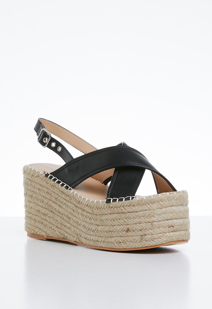 Superbalist - Kelly espadrille wedge - black