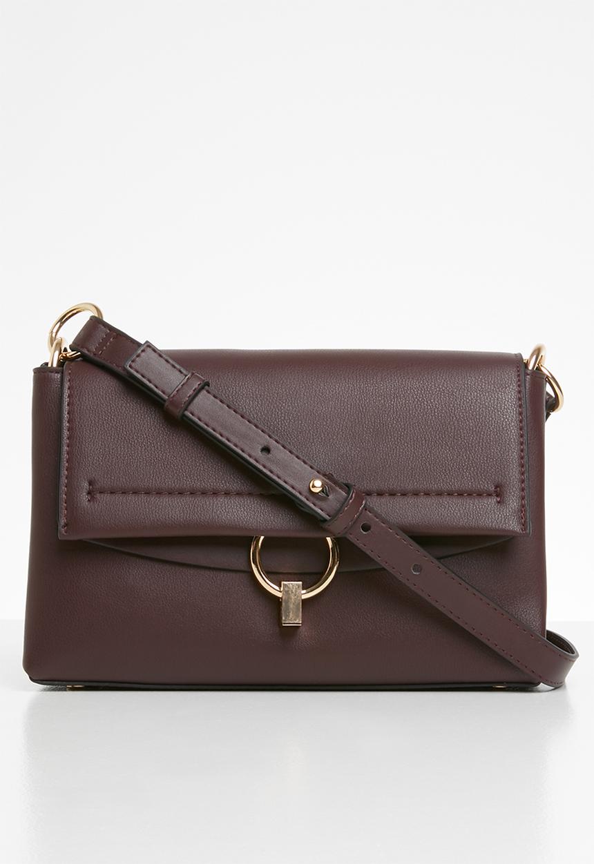 MANGO - Ring flap bag - purple