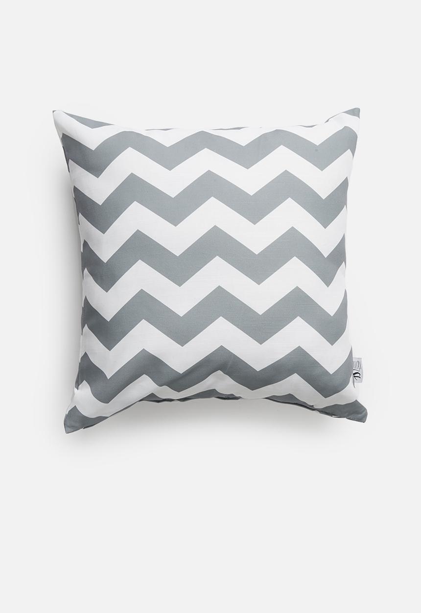 Sixth Floor - Chevron cushion cover - grey