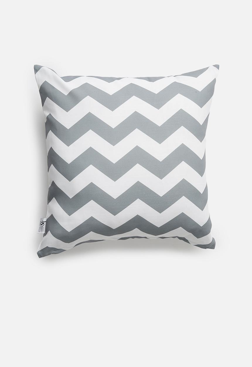 Sixth Floor - Chevron cushion cover - grey