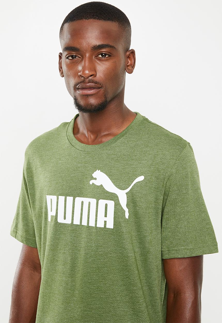 PUMA - Ess heather tee - green