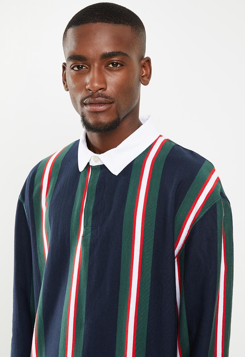 Cotton On - Rugby long sleeve polo - multi