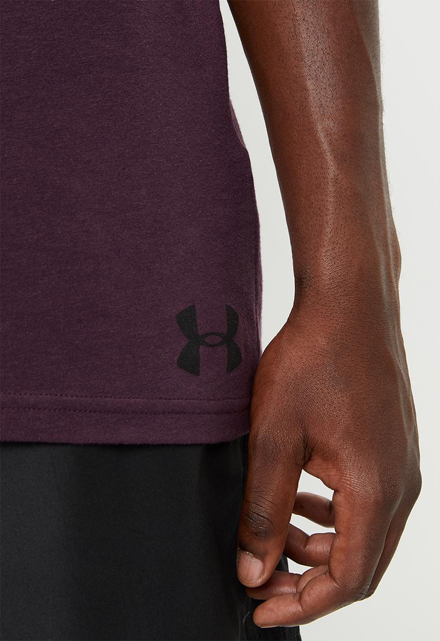Under Armour - Wordmark shoulder short sleeve tee - purple