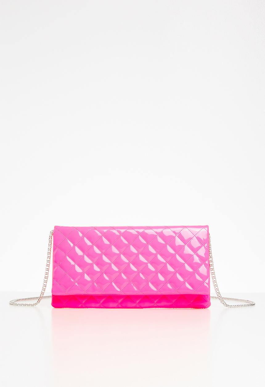 Steve Madden - Bvienna  clutch -  neon pink
