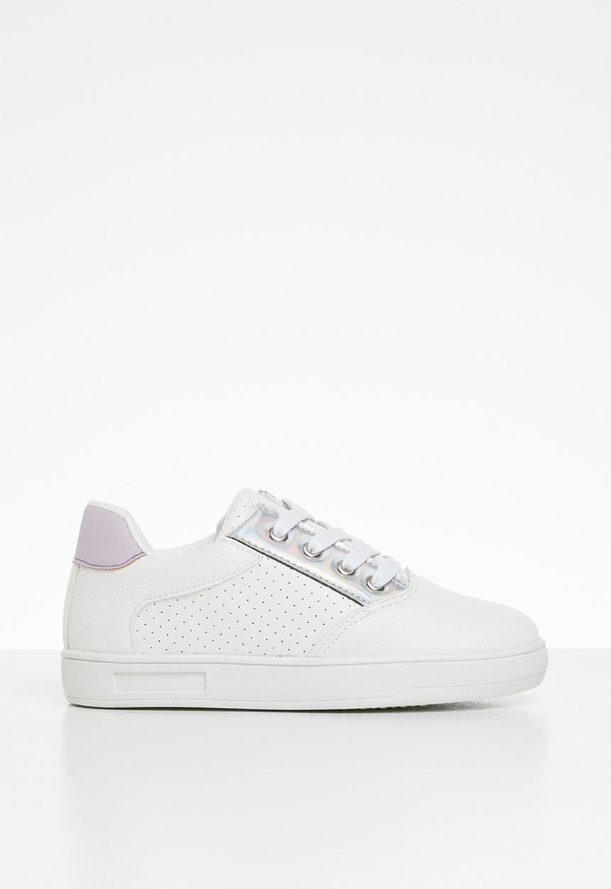 Pop Candy - Girls lace up sneaker - white