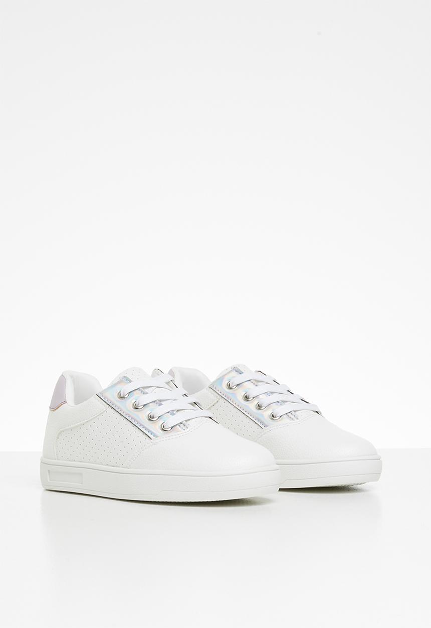 Pop Candy - Girls lace up sneaker - white