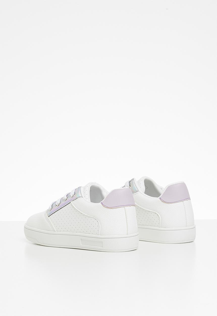 Pop Candy - Girls lace up sneaker - white