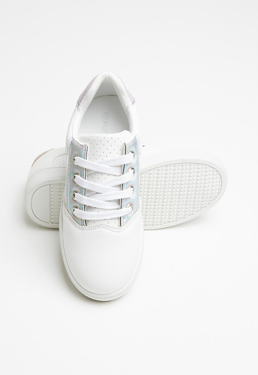 Pop Candy - Girls lace up sneaker - white