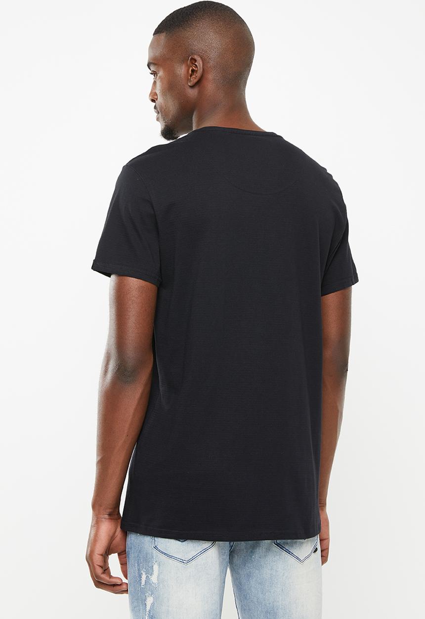 S.P.C.C - Shadow stripe logo tee - black