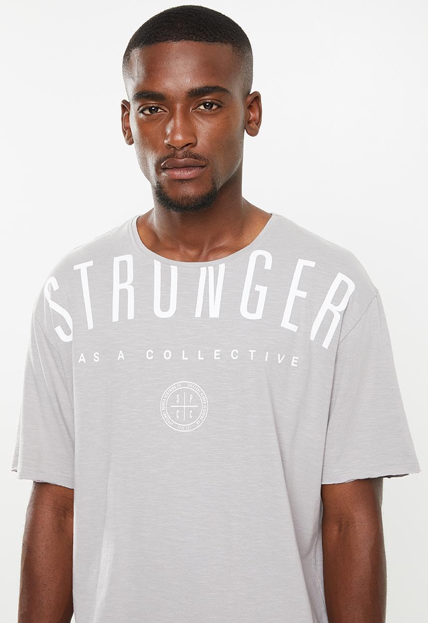 S.P.C.C - Oversize short sleeve logo tee - grey