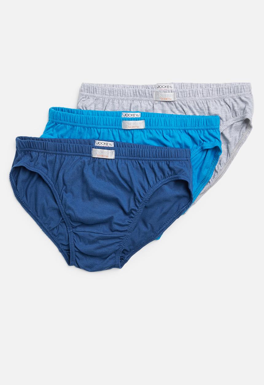 Jockey - 3 Pack plain melange skant - multi