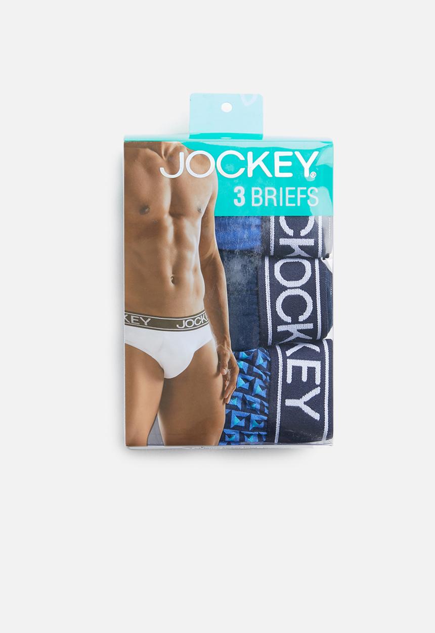 Jockey - 3 pack fancy jockey brief - blue & navy