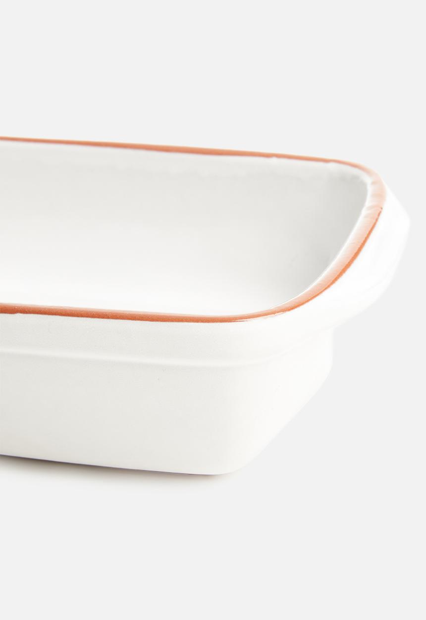 Excellent Houseware - Stoneware dish - white