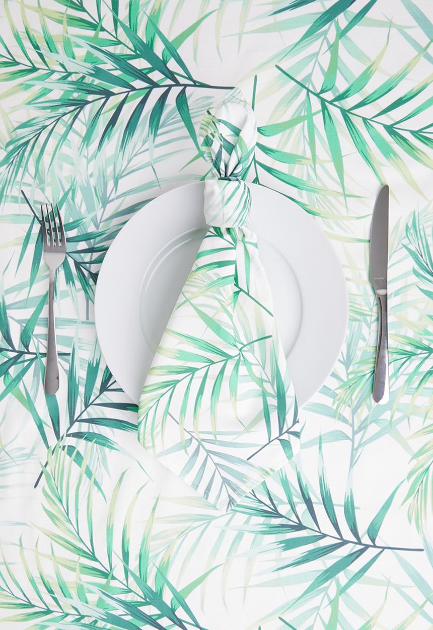 Sixth Floor - Leafy napkin set of 4 - green