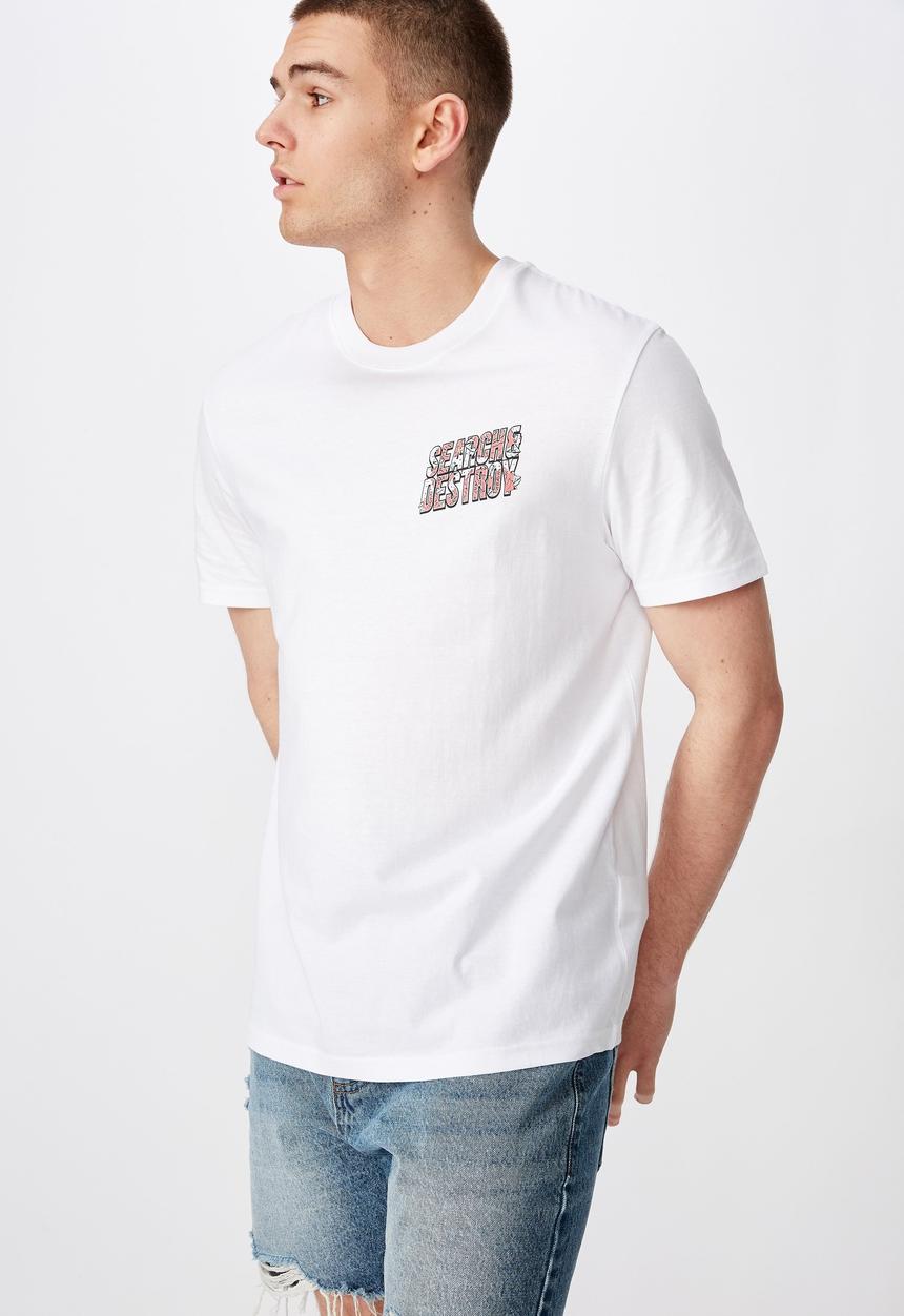 Factorie - Search regular fit graphic T-shirt - white