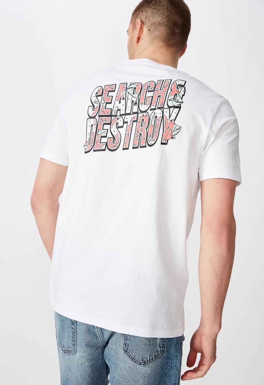 Factorie - Search regular fit graphic T-shirt - white