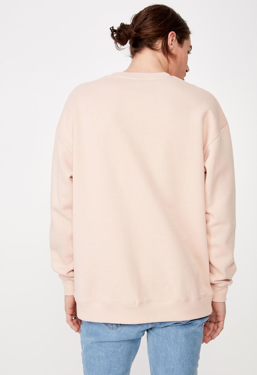 Factorie - Oversized graphic crew - peach