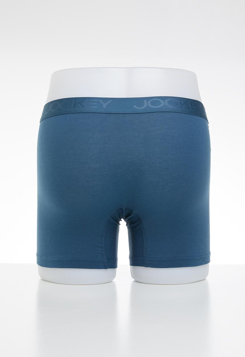Jockey - Tonal long leg 2 pack trunks - blue & turquoise