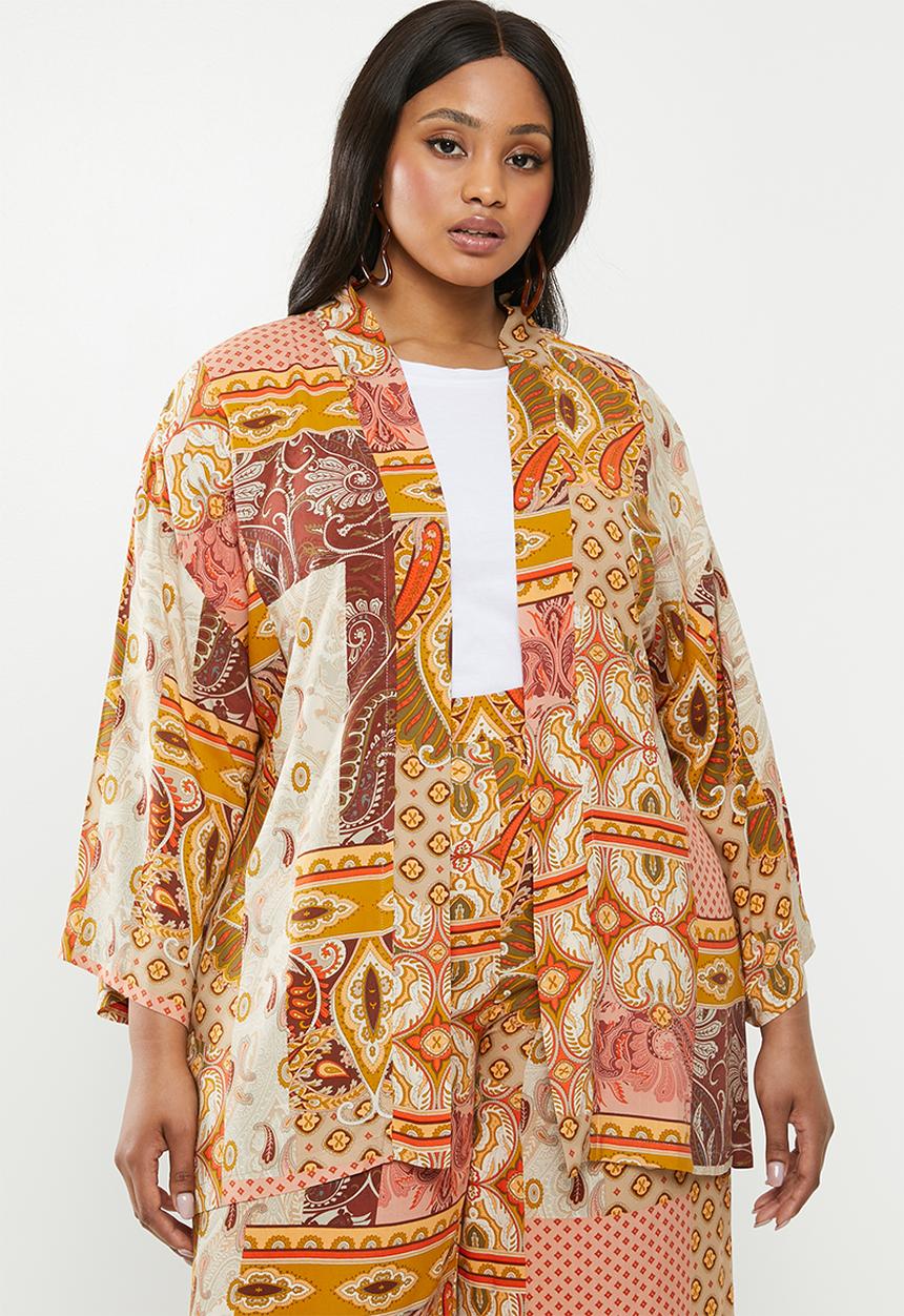edit Plus - Wide sleeve kimono - multi