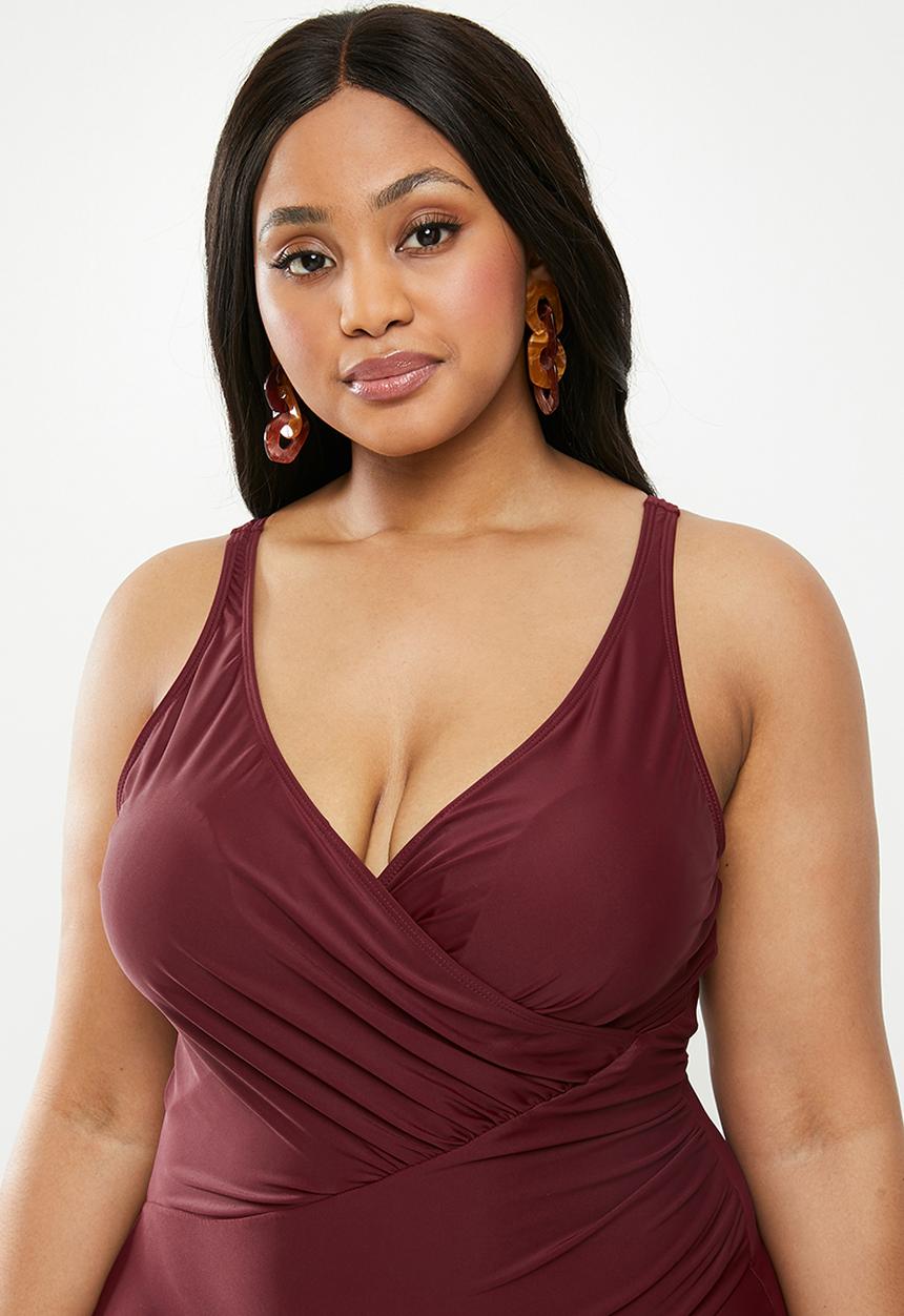 Bacon Bikinis - Shannon plus one piece - burgundy