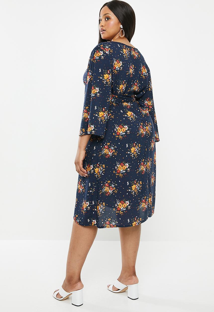 Superbalist - Kimono wrap dress - navy