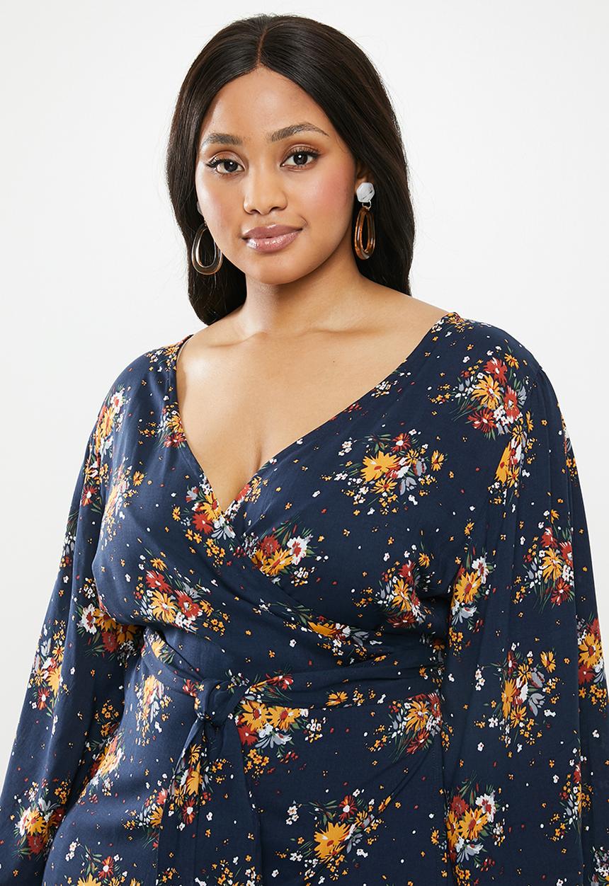 Superbalist - Kimono wrap dress - navy