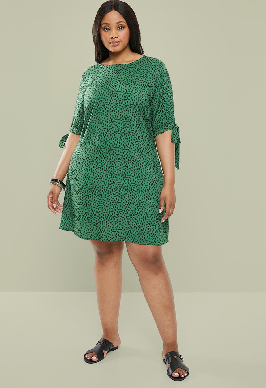 Superbalist - Sleeve detail shift dress - green