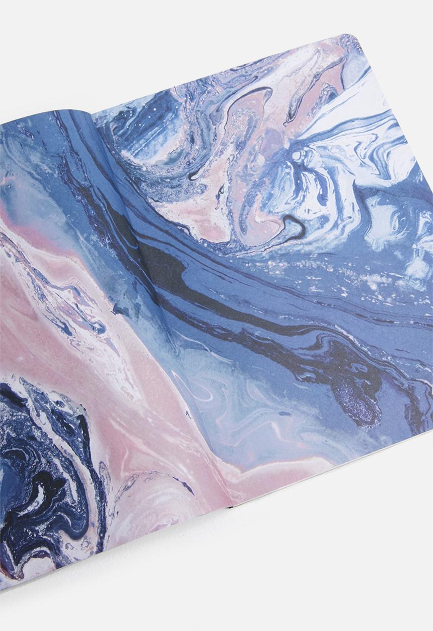 Typo - Premium spiral notebook - pink & blue