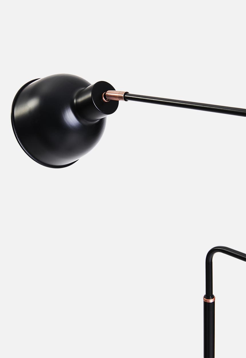 Sixth Floor - Lab floor lamp - black
