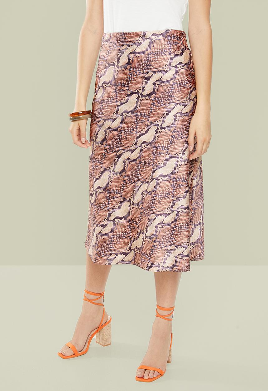 Superbalist - Midi slip skirt - multi