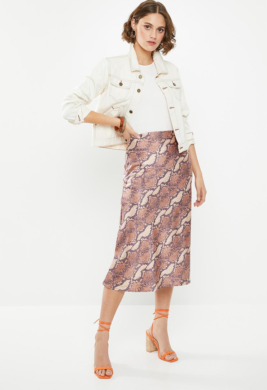 Superbalist - Midi slip skirt - multi