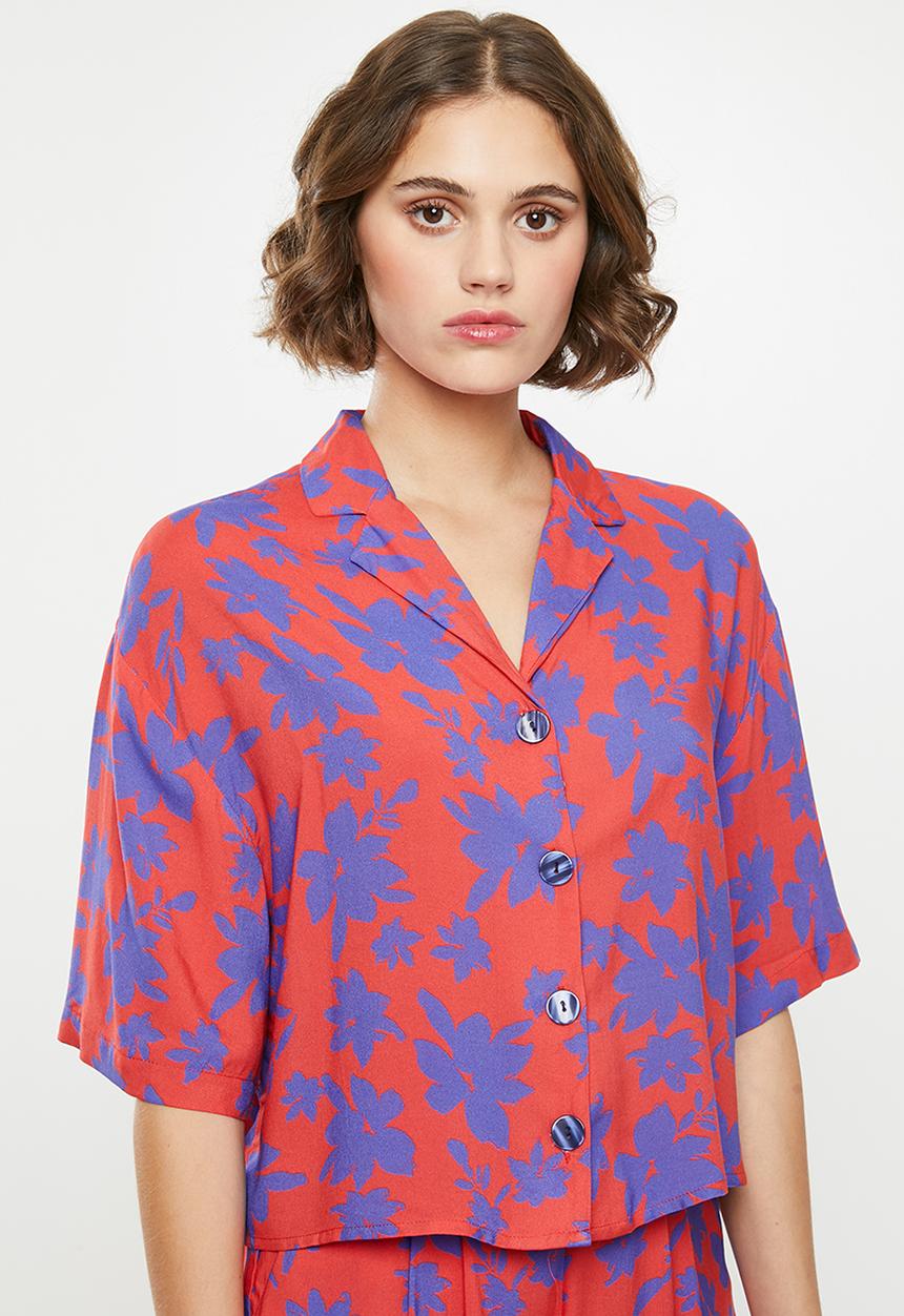 Superbalist - Resort shirt - red & blue