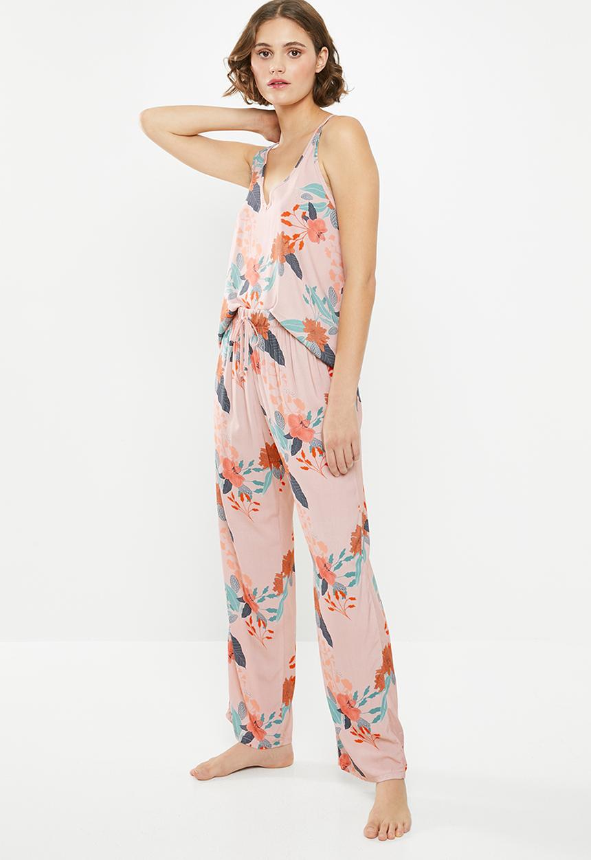 Superbalist - Printed sleep cami & pants - multi