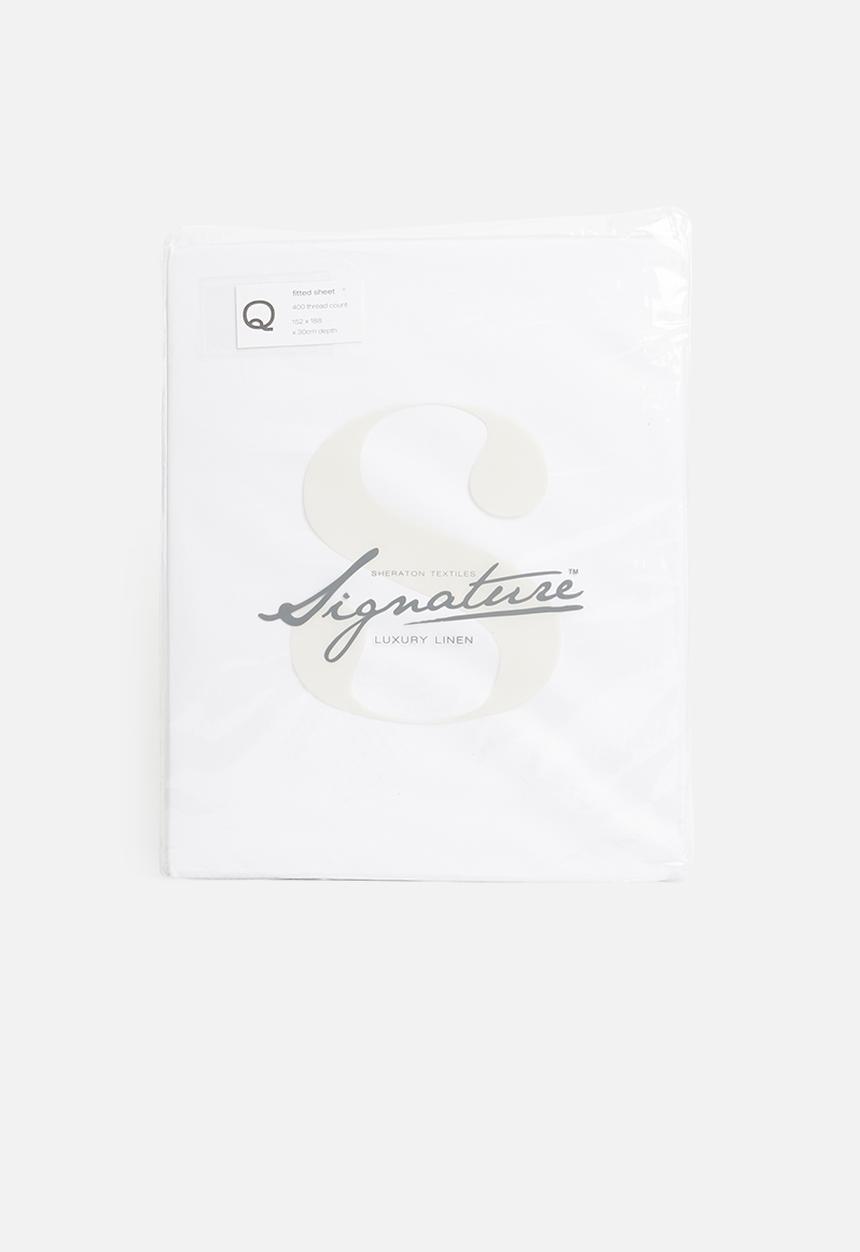 Sheraton Textiles - 400tc Egyptian Cotton fitted sheet - white 