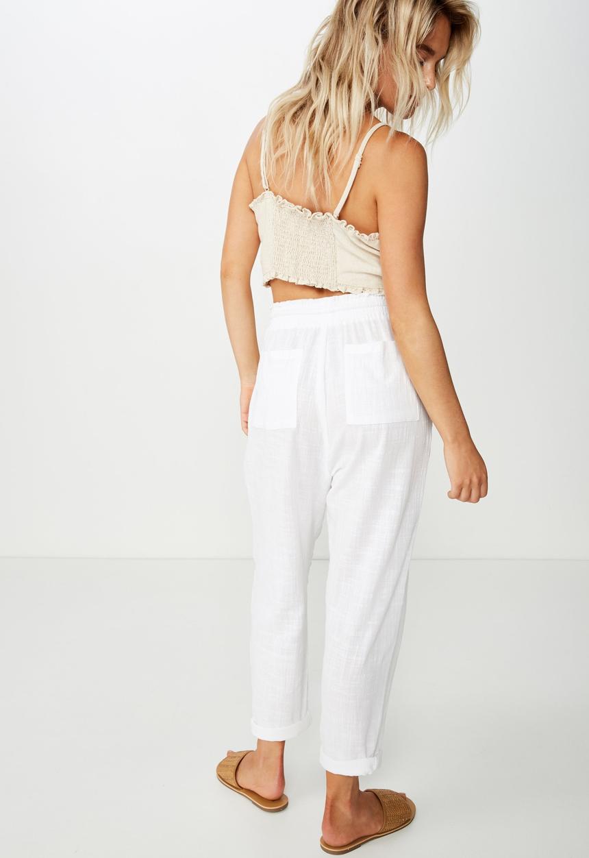 Cotton On - Beach resort pants - white