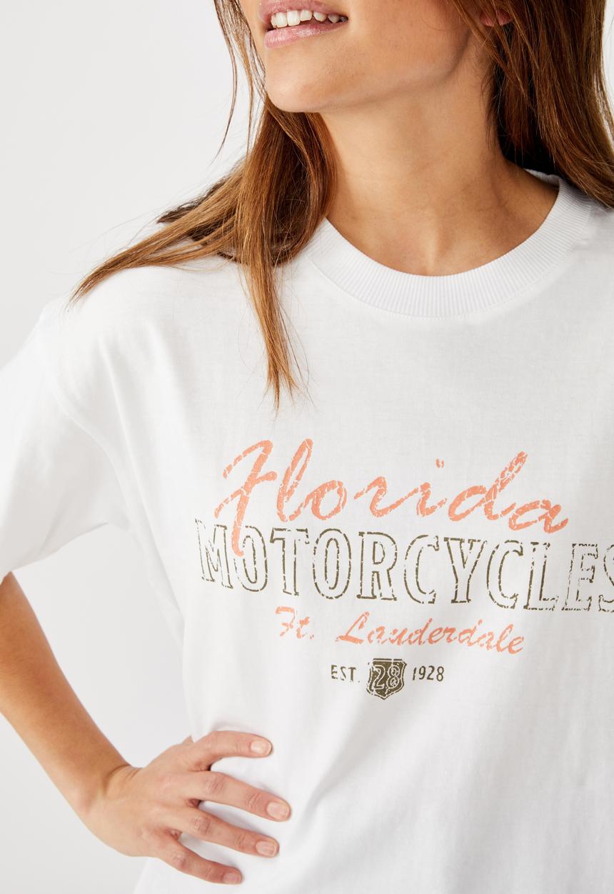 Cotton On - The original Florida motorcycle tee - white